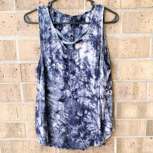 Maurices 24/7 Tie Dye Criss Cross Tank Top